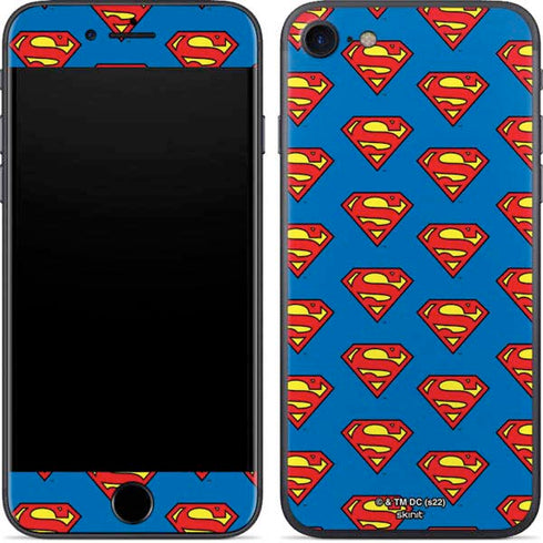 DC Comics Superman Logo Pattern iPhone 7 Skin