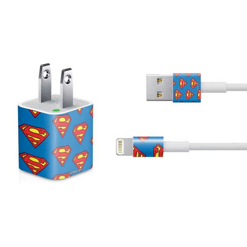 DC Comics Superman Logo Pattern iPhone Charger (5W USB) Skin