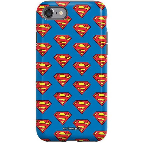 DC Comics Superman Logo Pattern iPhone SE (2nd & 3rd Gen) Pro Case