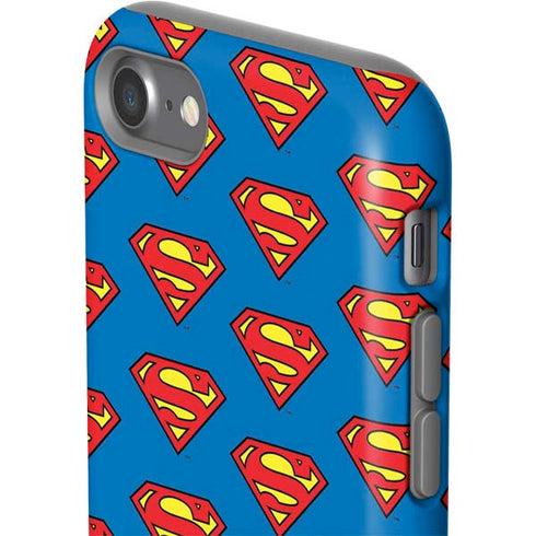 DC Comics Superman Logo Pattern iPhone SE (2nd & 3rd Gen) Pro Case