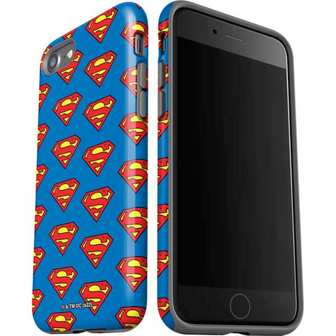 DC Comics Superman Logo Pattern iPhone SE (2nd & 3rd Gen) Pro Case