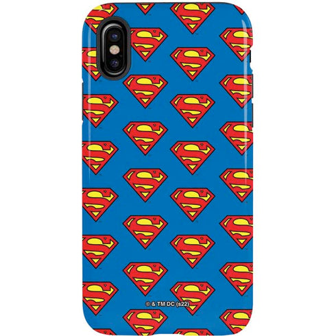 DC Comics Superman Logo Pattern iPhone X Pro Case