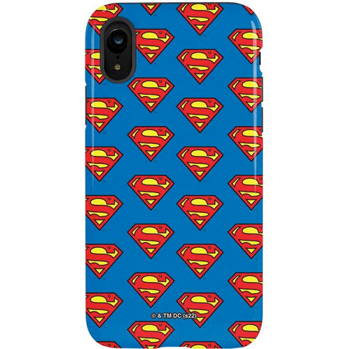 DC Comics Superman Logo Pattern iPhone XR Pro Case
