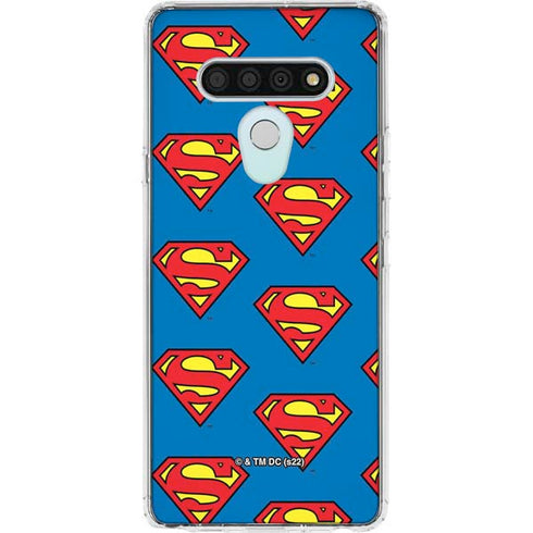 DC Comics Superman Logo Pattern LG Stylo 6 Clear Case
