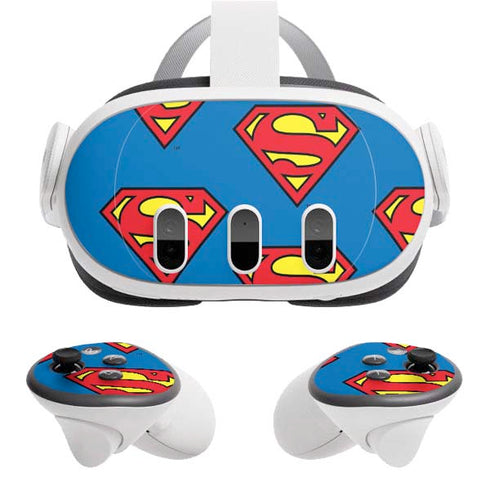 DC Comics Superman Logo Pattern Meta Quest 3 Skin