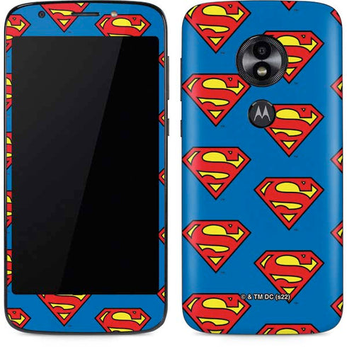 DC Comics Superman Logo Pattern Moto E5 Play Skin
