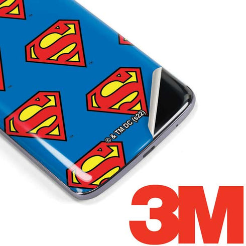 DC Comics Superman Logo Pattern Moto E5 Plus Skin