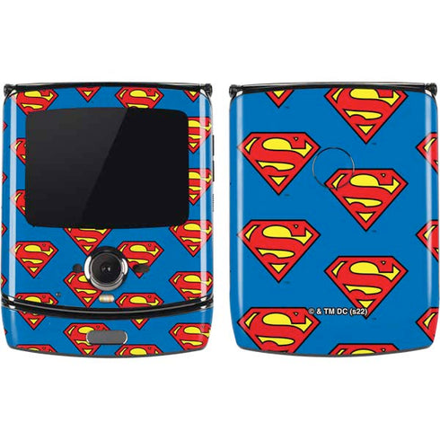 DC Comics Superman Logo Pattern Motorola RAZR Skin