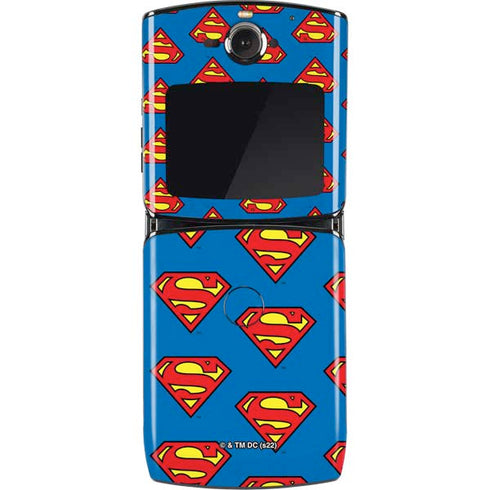 DC Comics Superman Logo Pattern Motorola RAZR Skin