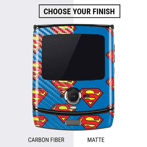 DC Comics Superman Logo Pattern Motorola RAZR Skin
