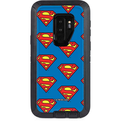 DC Comics Superman Logo Pattern Otterbox Defender Galaxy Skin