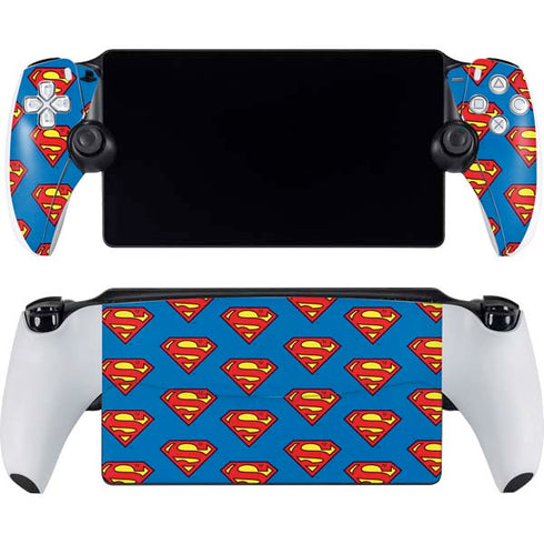 DC Comics Superman Logo Pattern PlayStation Portal Remote Player Skin