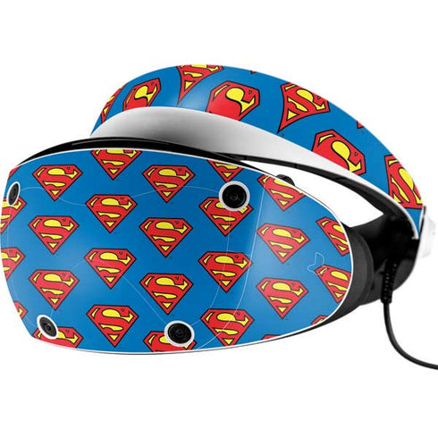 DC Comics Superman Logo Pattern PlayStation VR2 Skin