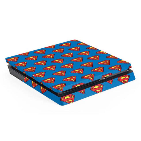 DC Comics Superman Logo Pattern PS4 Slim Skin