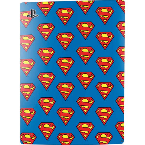 DC Comics Superman Logo Pattern PS5 Console Skin