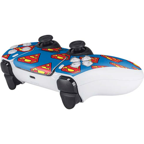 DC Comics Superman Logo Pattern PS5 Controller Skin