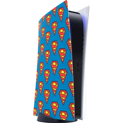 DC Comics Superman Logo Pattern PS5 Digital Edition Console Skin