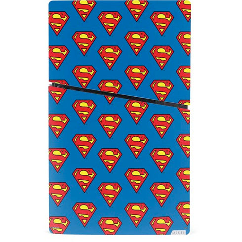 DC Comics Superman Logo Pattern PS5 Slim Digital Edition Bundle Skin