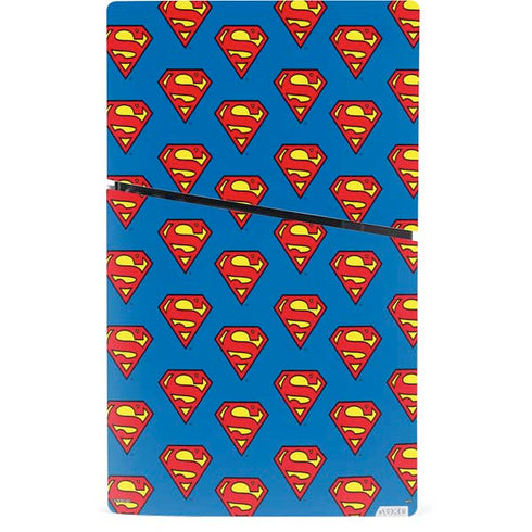 DC Comics Superman Logo Pattern PS5 Slim Digital Edition Console Skin