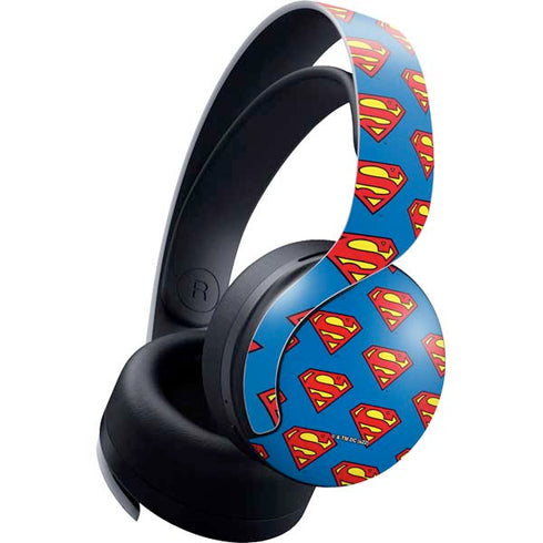 DC Comics Superman Logo Pattern PULSE 3D Wireless Headset for PS5 Skin