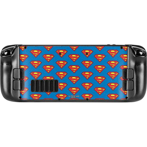 DC Comics Superman Logo Pattern Steam Deck Handheld Gaming Computer Skin