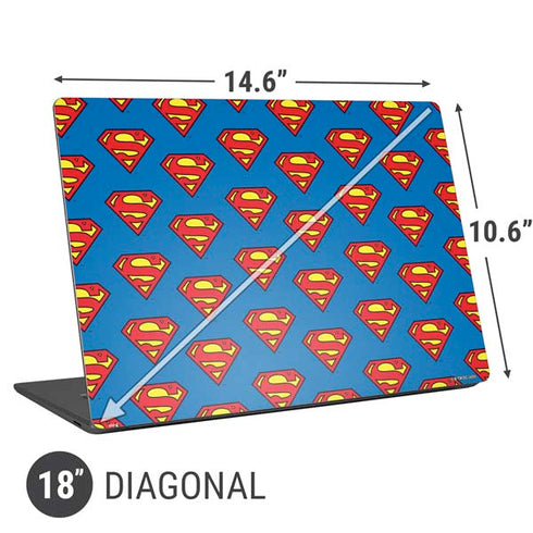 DC Comics Superman Logo Pattern Universal Laptop 18in (14.6 x 10.6in) Skin