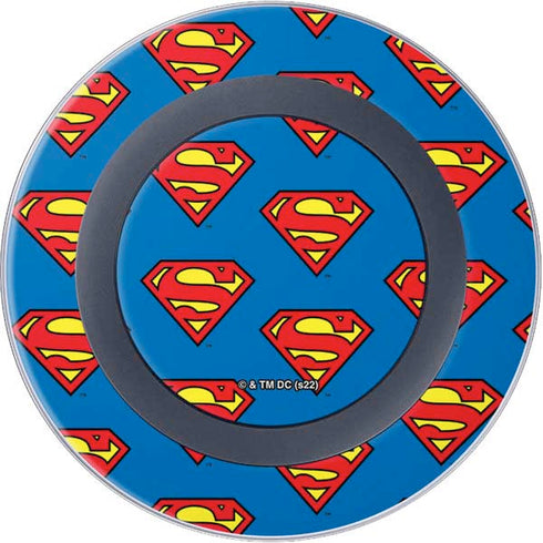 DC Comics Superman Logo Pattern Wireless Charger Skin