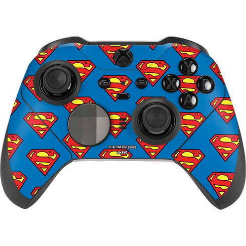 DC Comics Superman Logo Pattern Xbox Elite Wireless Controller Series 2 Skin