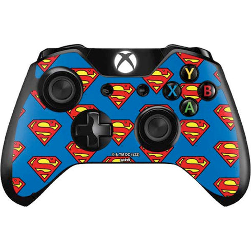 DC Comics Superman Logo Pattern Xbox One Controller Skin