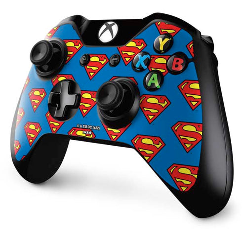 DC Comics Superman Logo Pattern Xbox One Controller Skin