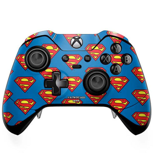 DC Comics Superman Logo Pattern Xbox One Elite Controller Skin