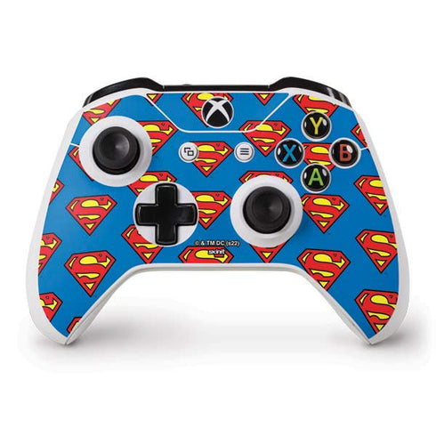 DC Comics Superman Logo Pattern Xbox One S Controller Skin