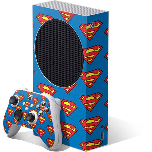 DC Comics Superman Logo Pattern Xbox Series S Skins