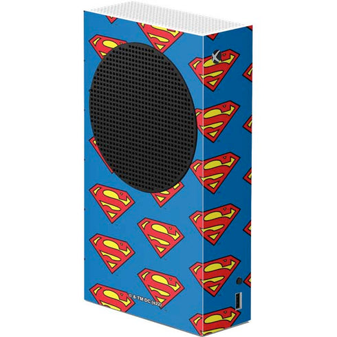 DC Comics Superman Logo Pattern Xbox Series S Console Skin