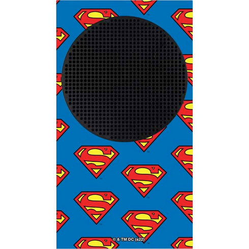 DC Comics Superman Logo Pattern Xbox Series S Console Skin