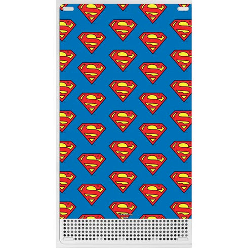 DC Comics Superman Logo Pattern Xbox Series S Console Skin