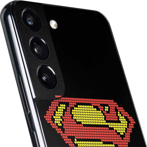 DC Comics Superman Logo Pixels Galaxy S22 Plus Skin