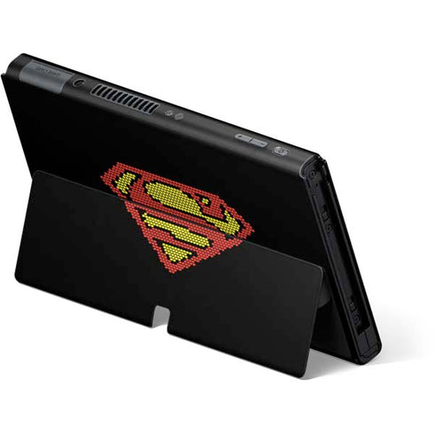 DC Comics Superman Logo Pixels Nintendo Switch OLED (2021) Skin