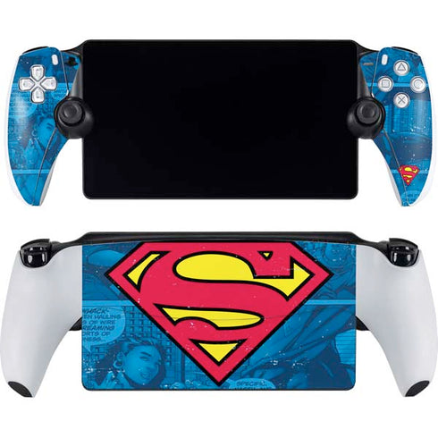 DC Comics Superman Logo Background Pattern PlayStation Portal Remote Player Skin