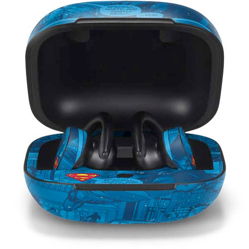 DC Comics Superman Logo Background Pattern PowerBeats Pro Skin