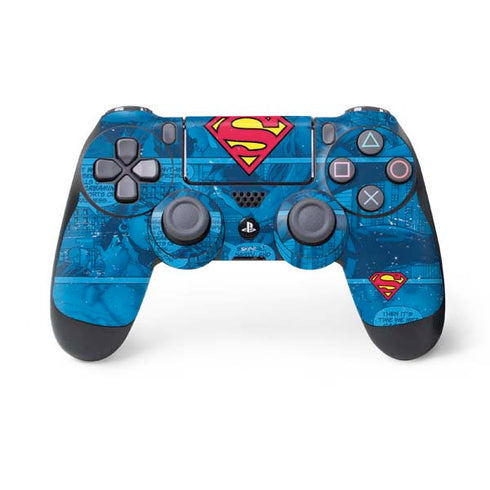 DC Comics Superman Logo Background Pattern PS4 Controller Skin