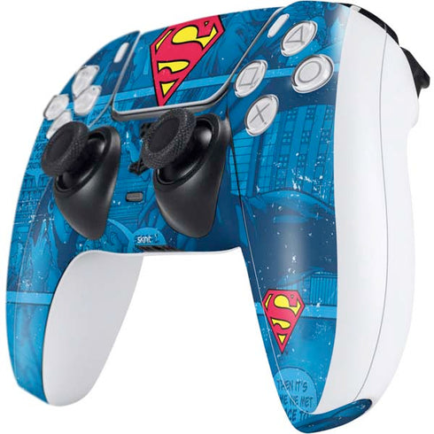 DC Comics Superman Logo Background Pattern PS5 Controller Skin