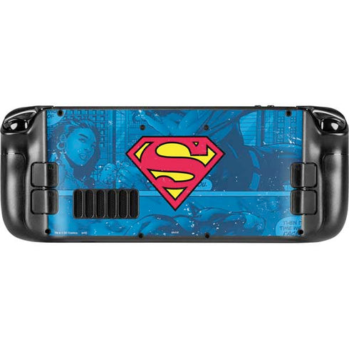DC Comics Superman Logo Background Pattern Steam Deck Handheld Gaming Computer Skin