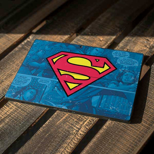 DC Comics Superman Logo Background Pattern Surface Pro 6 Skin