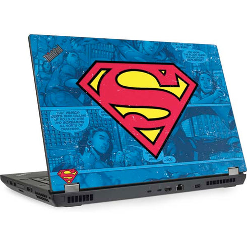 DC Comics Superman Logo Background Pattern Lenovo ThinkPad Skin
