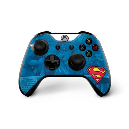 DC Comics Superman Logo Background Pattern Xbox One X Bundle Skin