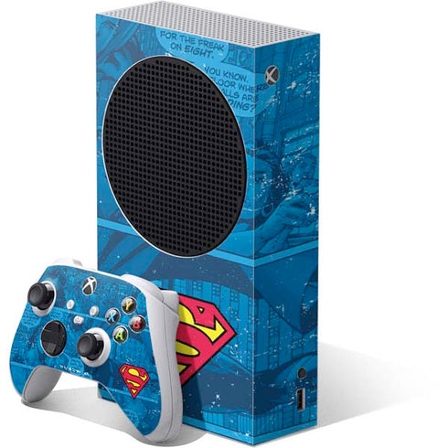 DC Comics Superman Logo Background Pattern Xbox Series S Bundle Skin