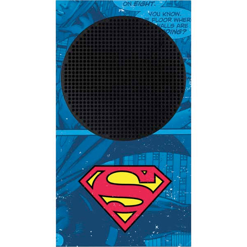 DC Comics Superman Logo Background Pattern Xbox Series S Console Skin