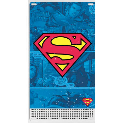 DC Comics Superman Logo Background Pattern Xbox Series S Console Skin