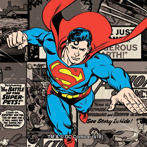 DC Comics Superman Vintage Action pose pattern Nintendo 2DS XL (2017) Skin